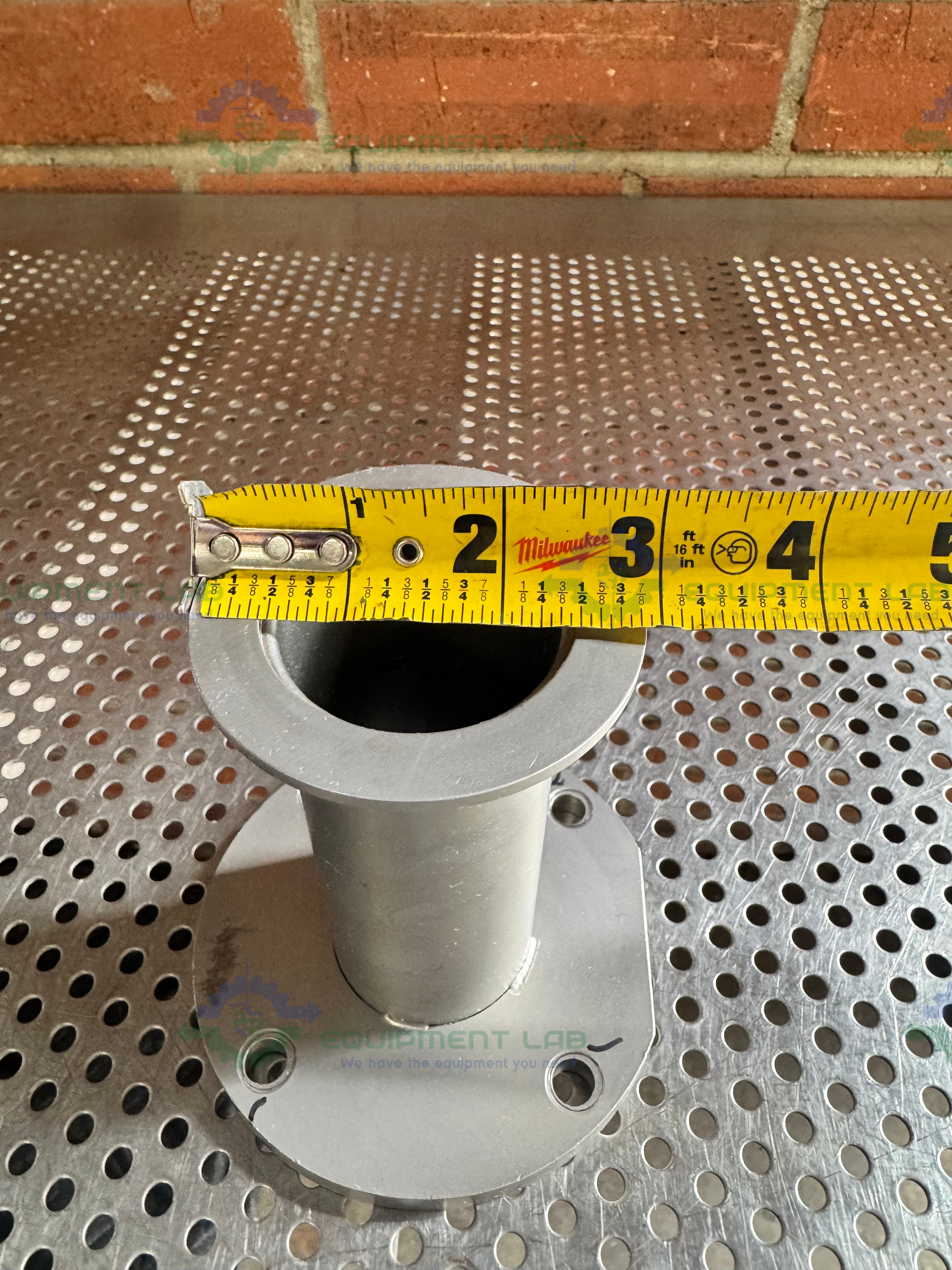 Used Stainless Steel Nipple Vacuum Fitting w/ KF 50 to Flange Fitting