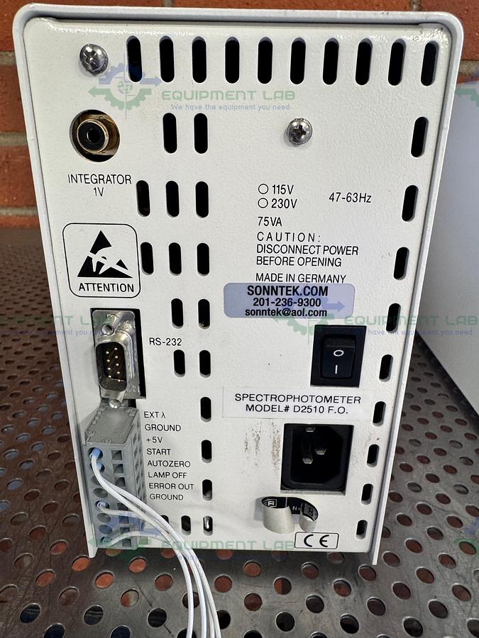 Used Sonntek D2510 F.O. Spectrophotometer w/ Extronics Isolate 100 Interface Module