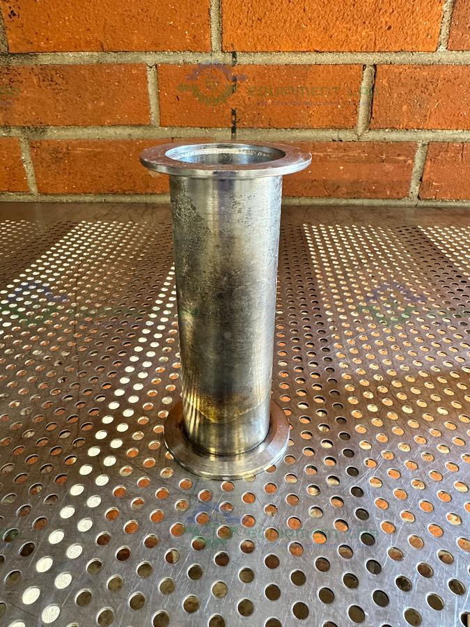 Used Stainless Steel KF 50 Nipple Vacuum Fitting 6.5" Length