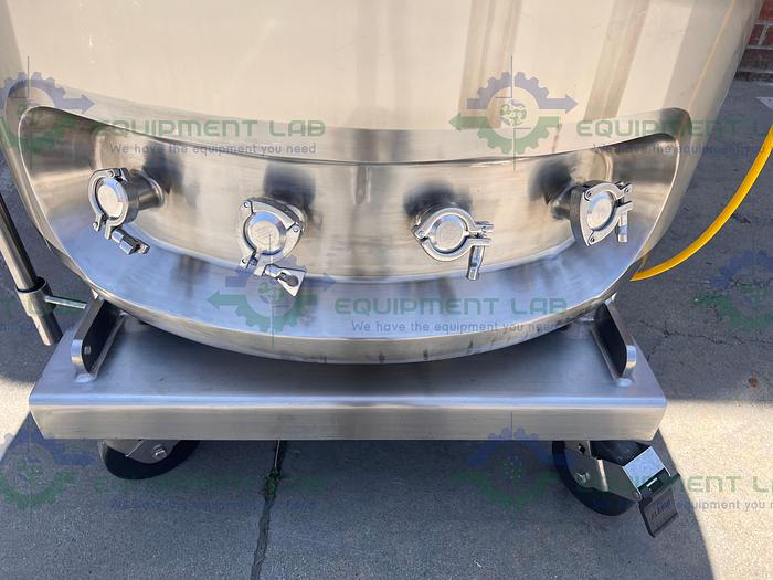 Used ITT  1000 Liter Stainless Steel Jacketed Reactor 60 PSI w/ Bottom Mag Mixer