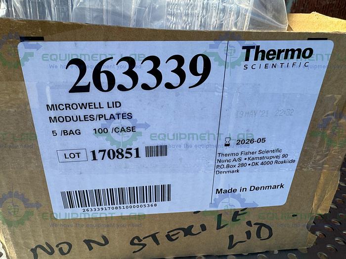 Case of 85- Thermo Scientific  Nunc 263339 Microwell Microplate Lids