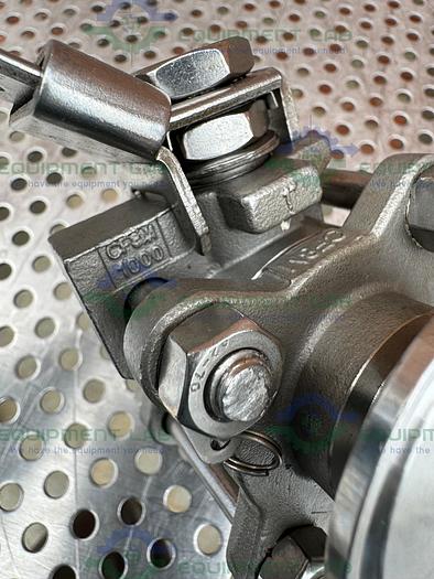 Used Inline  Industries Stainless Steel Ball Valve w/ 1" Sanitary Fitting