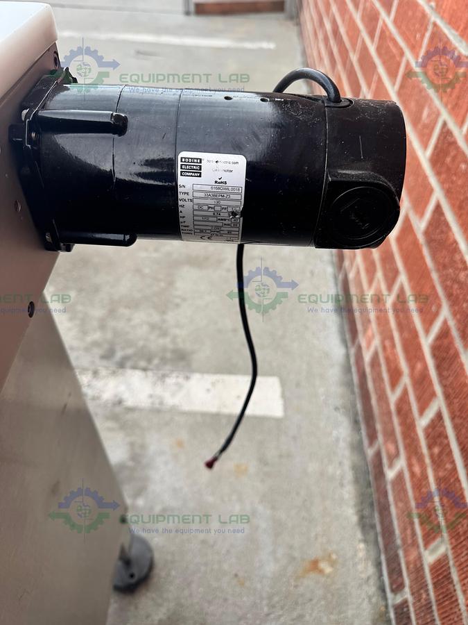  for parts or not working Dabrico Stainless Steel Reflow Surge Accumulation Feed Table Conveyor 46" x 84"