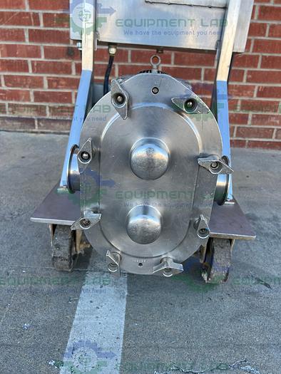 Used Waukesha Cherry Burrell  130 Rotary Lobe Pump w/ Stainless 7.5 HP Motor