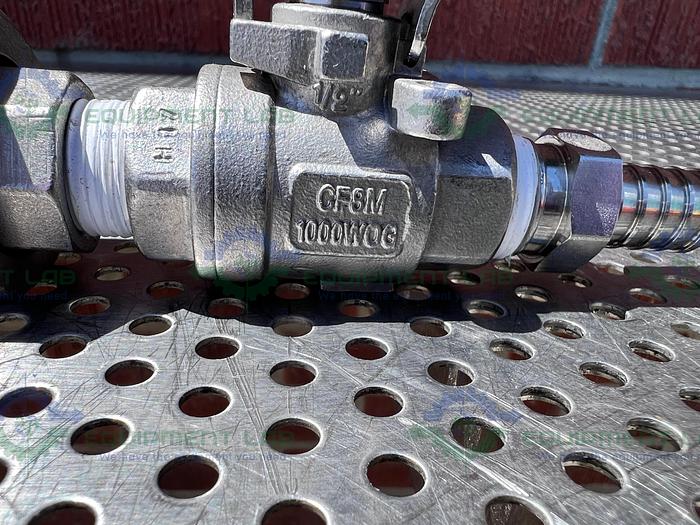 Used SVF  CF8M 1000 WOG Ball Valve w/ 1/2" Hose Fitting