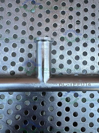 Used Lot of 2 - Unbranded 316 Stainless Steel Tee w/ 3/4" Sanitary Fitting