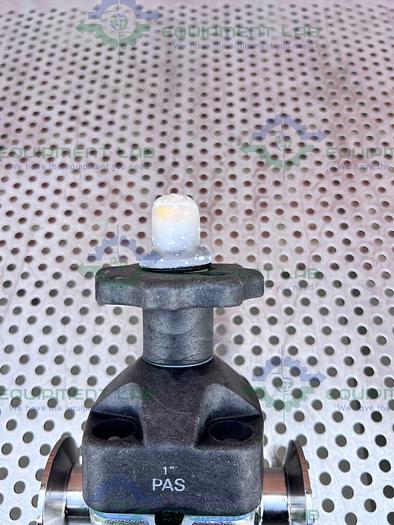 Used ITT Pure Flo 1-316L-RA15MAX-CWP150 Diaphragm Valve w/ 1" Sanitary Fitting