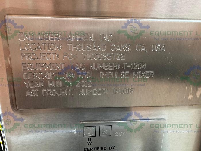 for parts or not working Thermo Fisher Stainless Steel Impulse 750 Liter Single-Use Mixer