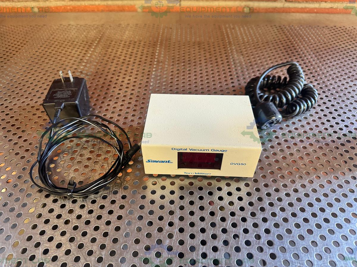 Used Savant DVG50-15VDC Digital Vacuum Gauge 400 mA, 15 VDC