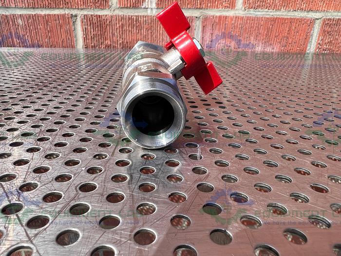 Chemglass  CG-1969-M-26 M30 Stainless Steel Ball Valve Male to Female 3/4"