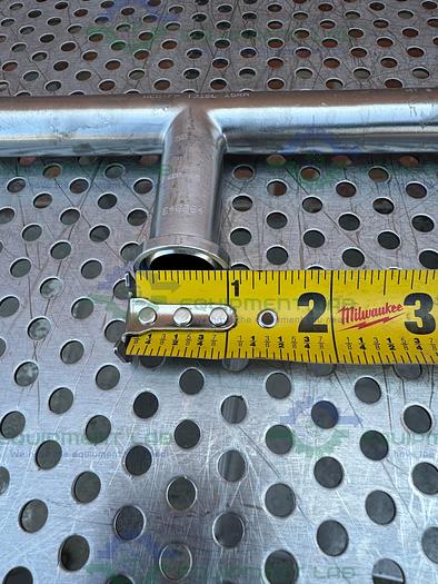 Used Lot of 4 - Unbranded 316 Stainless Steel Tee w/ 3/4" Sanitary Fitting