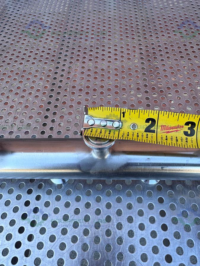 Used Stainless Steel Manifold 1.5" Sanitary Fitting w/ 8 Ports 1/2" Sanitary Fitting