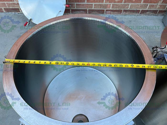 Used Ross M 40 Stainless Steel Single Shaft Mixer w/ Two 40 Gallon Tanks