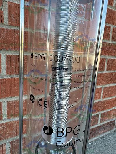 Used Cytiva / GE / Pharmacia BPG 100 / 500 Chromatography Column 4L