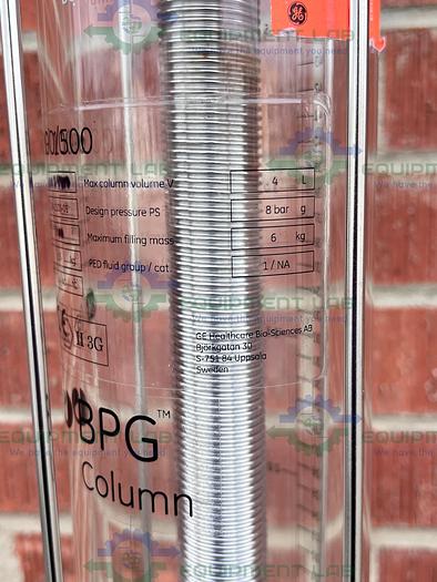 Used Cytiva / GE / Pharmacia BPG 100 / 500 Chromatography Column 4L w/ 2- 4-way Valve