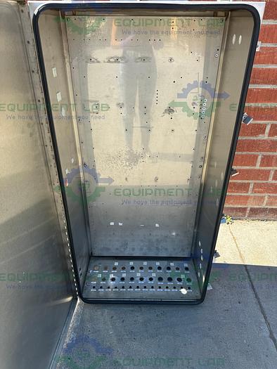 Used Unbranded Stainless Steel Industrial Control Panel Enclosure 12.5" x 24" x 50"
