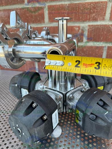 Used 5 ITT Pure Flo Advantage Stainless Steel Diaphragm Valve w/ 1" Sanitary Fitting