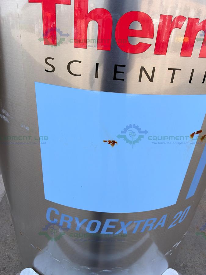 Used Thermo Scientific CE8120 CryoExtra 20 Cryogenic Storage Vessel 463 L