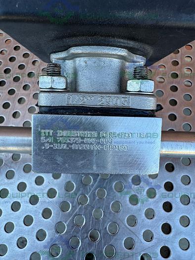 Used ITT Pure Flo .5-316L- RA20MAX 4 Way Diaphragm Valve w/ 1/2" Sanitary Fitting