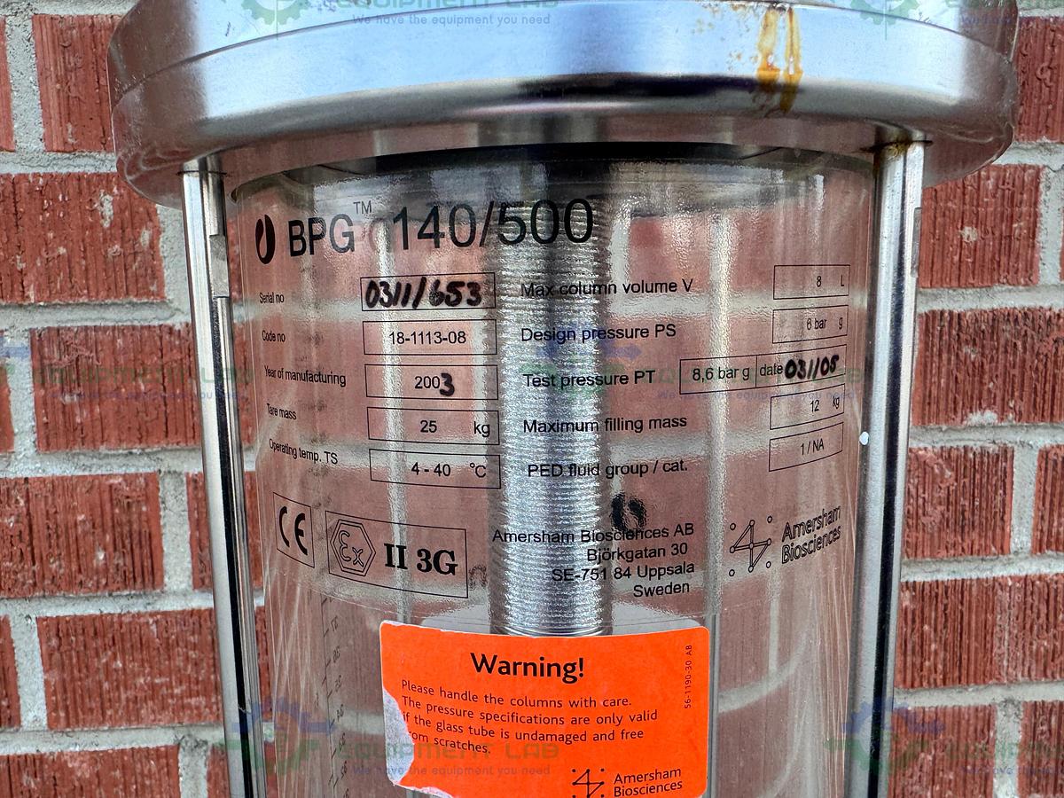 Used Cytiva / GE / Pharmacia BPG 140 / 500 Chromatography Column