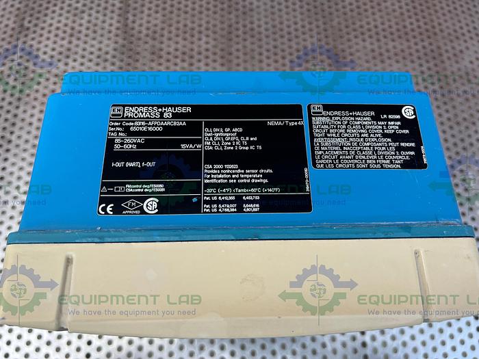 Used Endress + Hauser  Promass 83 Flowmeter 85-260VAC