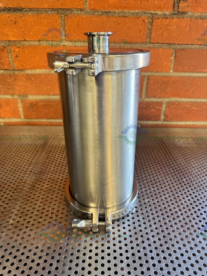 Used Stainless Steel 6.5" x 12" Column w/ 1 1/2" Sanitary Fitting Port