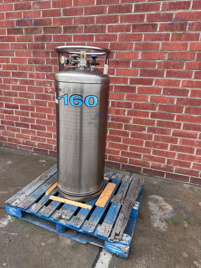 Used Taylor Wharton XL-160 Liquid Nitrogen Cryogenic Storage Tank 100 PSI
