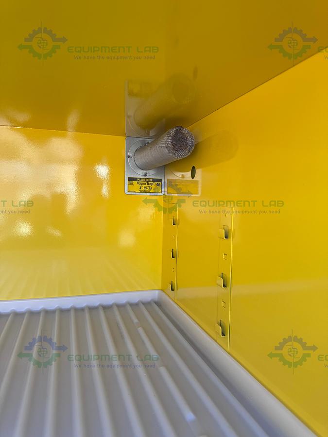 Used JustRite 90 Gallon Flammable Liquid Storage Cabinet w/ Soft Close Doors Key