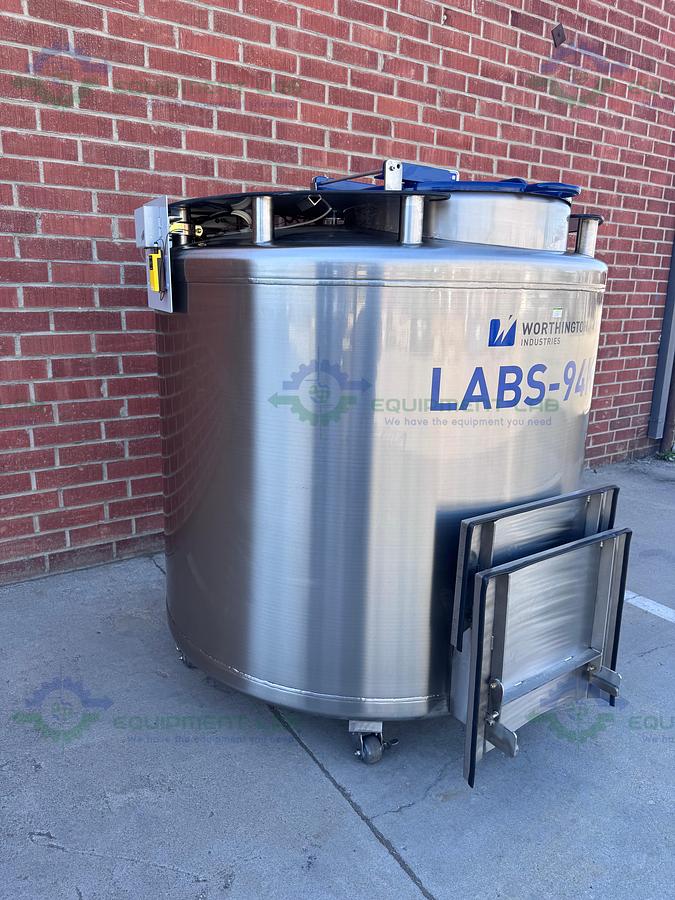 Used Worthington Industries LABS-94K Liquid Nitrogen Cryogenic Storage Tank