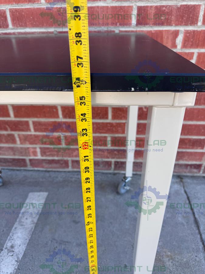 Used Phenolic / Composite  Resin Adjustable  Science Table with Wheels-30" W x 36" L