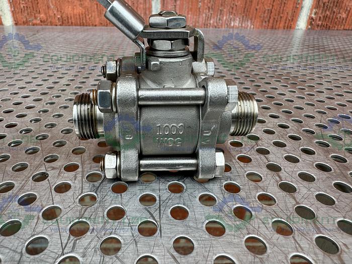 Used Inline Industries Stainless Steel Ball Valve w/ 1/2" Sanitary Fitting