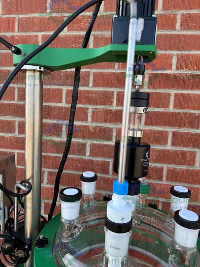 Used Chemglass 150 Liter Jacketed Glass Reactor w/ Chemglass Digital Overhead Stirrer