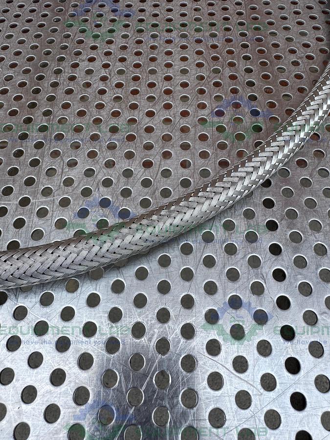 Used Unbranded Stainless Steel Braided Hose 72" w/ 1" Female Threaded Fitting