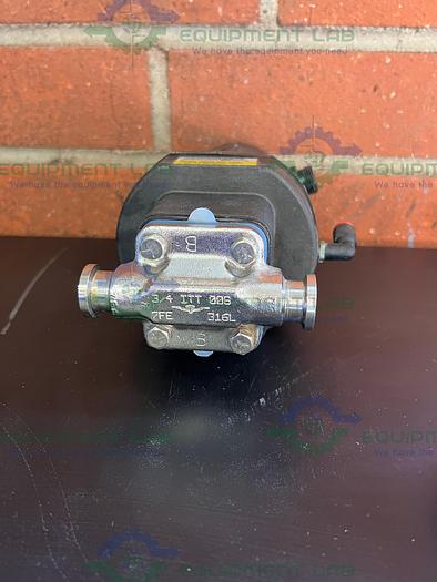 Used ITT Pure Flo 9920 Diaphragm Valve 90 PSI w/ 3/4" Sanitary Fittings