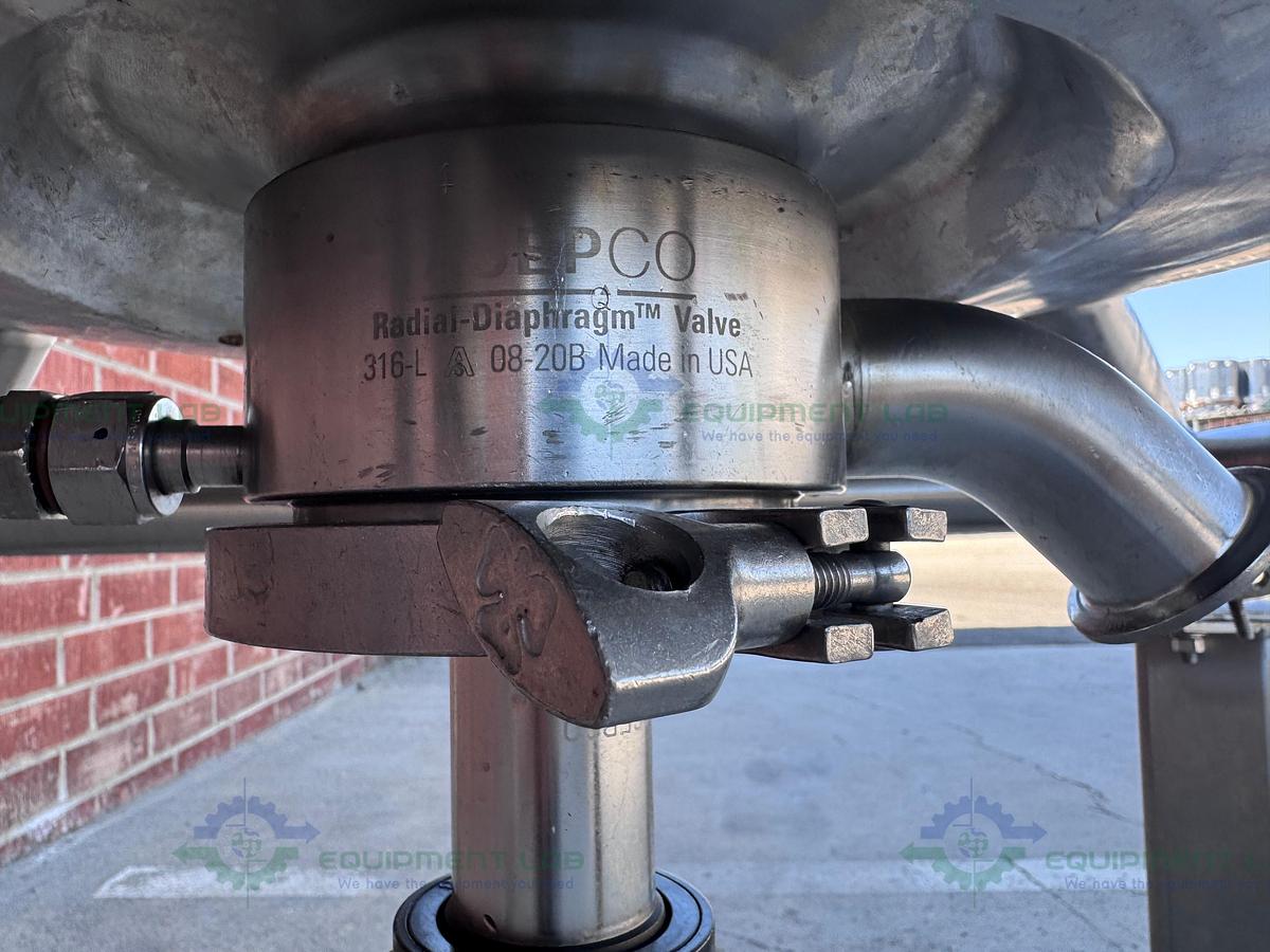 Used Precision Stainless 600 Liter Stainless Steel Jacketed Reactor 50 PSI