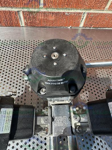 Used 3 ITT Pure Flo Advantage Stainless Steel Diaphragm Valve w/ 1" Sanitary Fittings