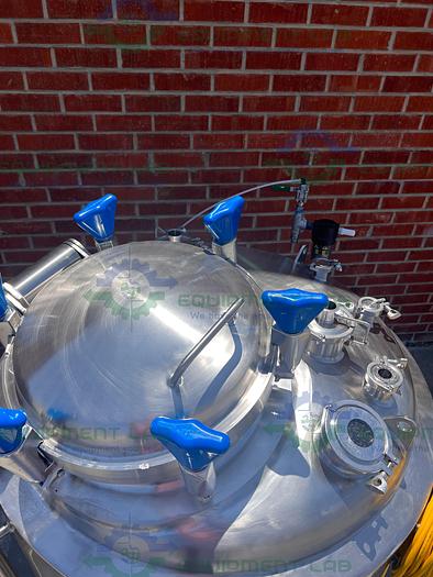 Used ITT  1000 Liter Stainless Steel Jacketed Reactor 60 PSI w/ Bottom Mag Mixer