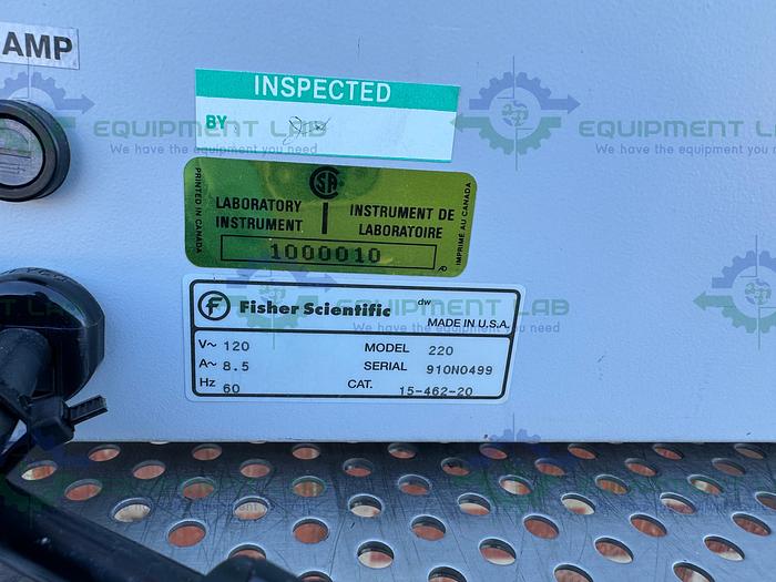 Used Fisher Scientific  Isotemp 220 Digital Temp Control Water Bath Ambient to 100°C