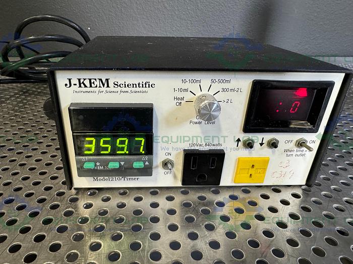Used J-Kem Scientific 210 Timer Temperature Controller 120 VAC, 1200 Watts