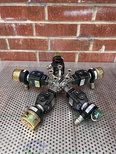 Used 5 ITT Advantage  5 Way Stainless Steel Diaphragm Valves w/ Valve Positioner