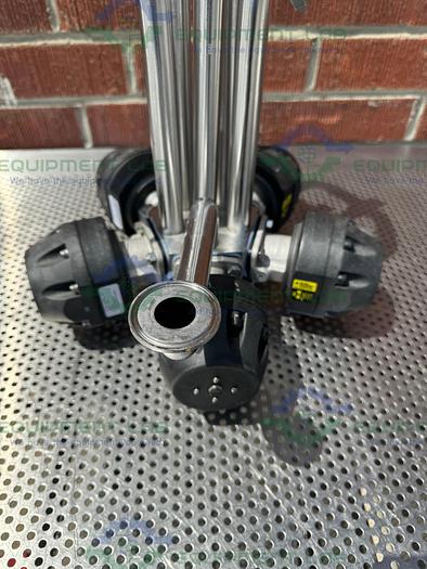 Used 5 ITT Pure Flo Advantage Stainless Steel Diaphragm Valve w/ 1" Sanitary Fitting