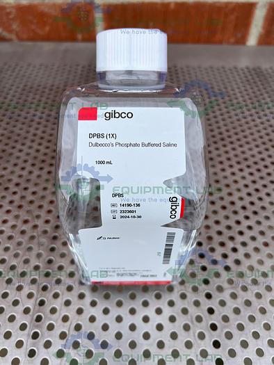 Used Box of 6 - Gibco 14190-136 Dulbecco's Phosphate Buffered Saline No Mg, No Ca