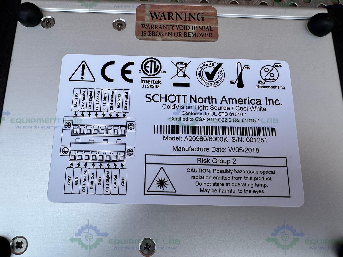 Used Schott A20980/6000K Cold Vision - LS Cool White Light Source