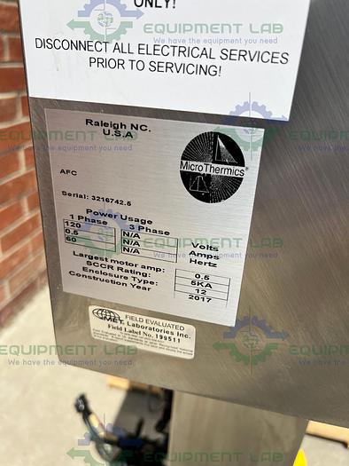 Used Micro Thermics  Development Series UHT/HTST Lab 25 DMW Pasteurization Unit