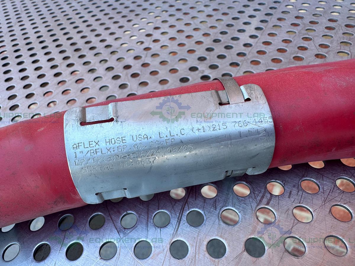 Used BioFlex RC 185" Aflex Hose w/ 1" Sanitary Fitting 1" Sanitary Fitting to NPT
