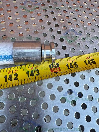 Used Rubber Fab 08RFSV-0500 Silicone Hose 144" w/ 1/2" Sanitary Fitting