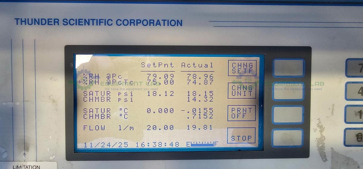 Used Thunder Scientific 2500 ST Humidity Generator 0 - 70ºC, RH 10% - 95%, 653 Hrs