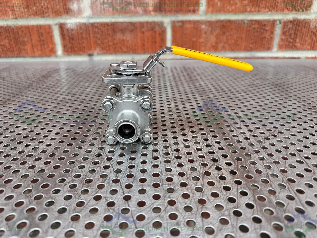Used Top Line Top-Flo TF4 Ball Valve CF8M 1000 WOG w/ 3/4" Sanitary Fitting