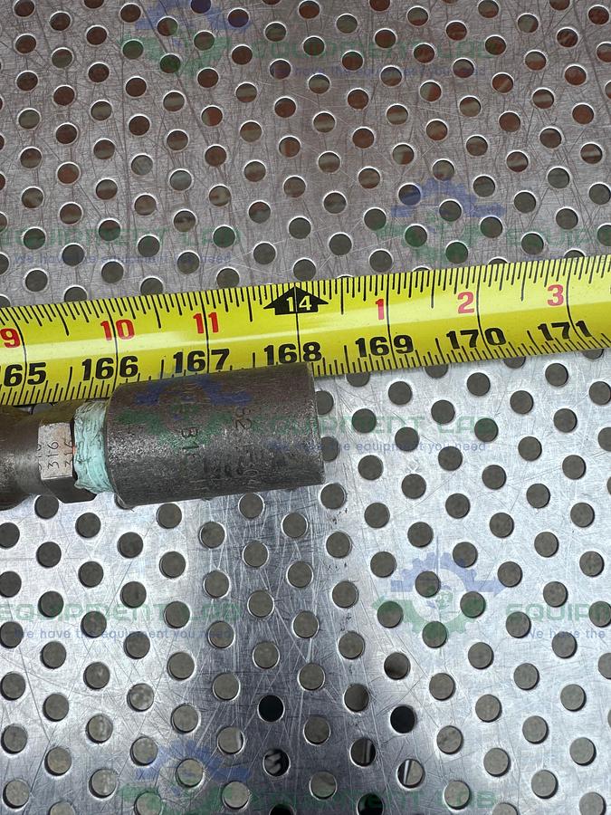 Used Unbranded 168" Stainless Steel Hose w/ Male to Female Threaded Fitting