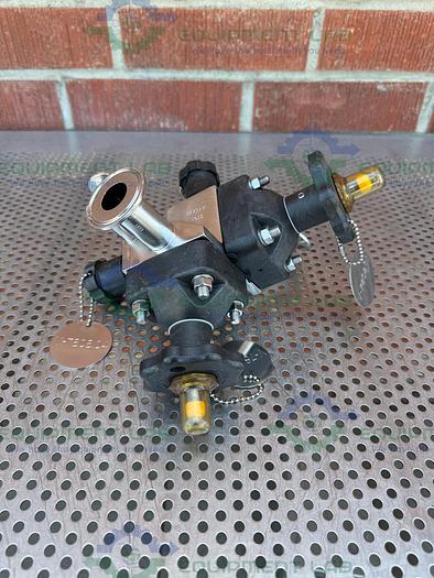 Used 4 ITT Pure Flo Stainless Steel Diaphragm Valve w/ 1/2" - 1" Sanitary Fittings